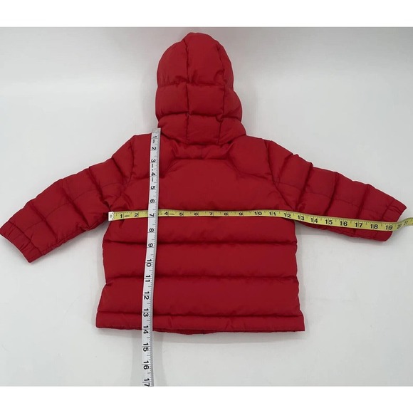 Polo Ralph Lauren Down Puffer Jacket 24 Months Red Hood - Picture 8 of 10